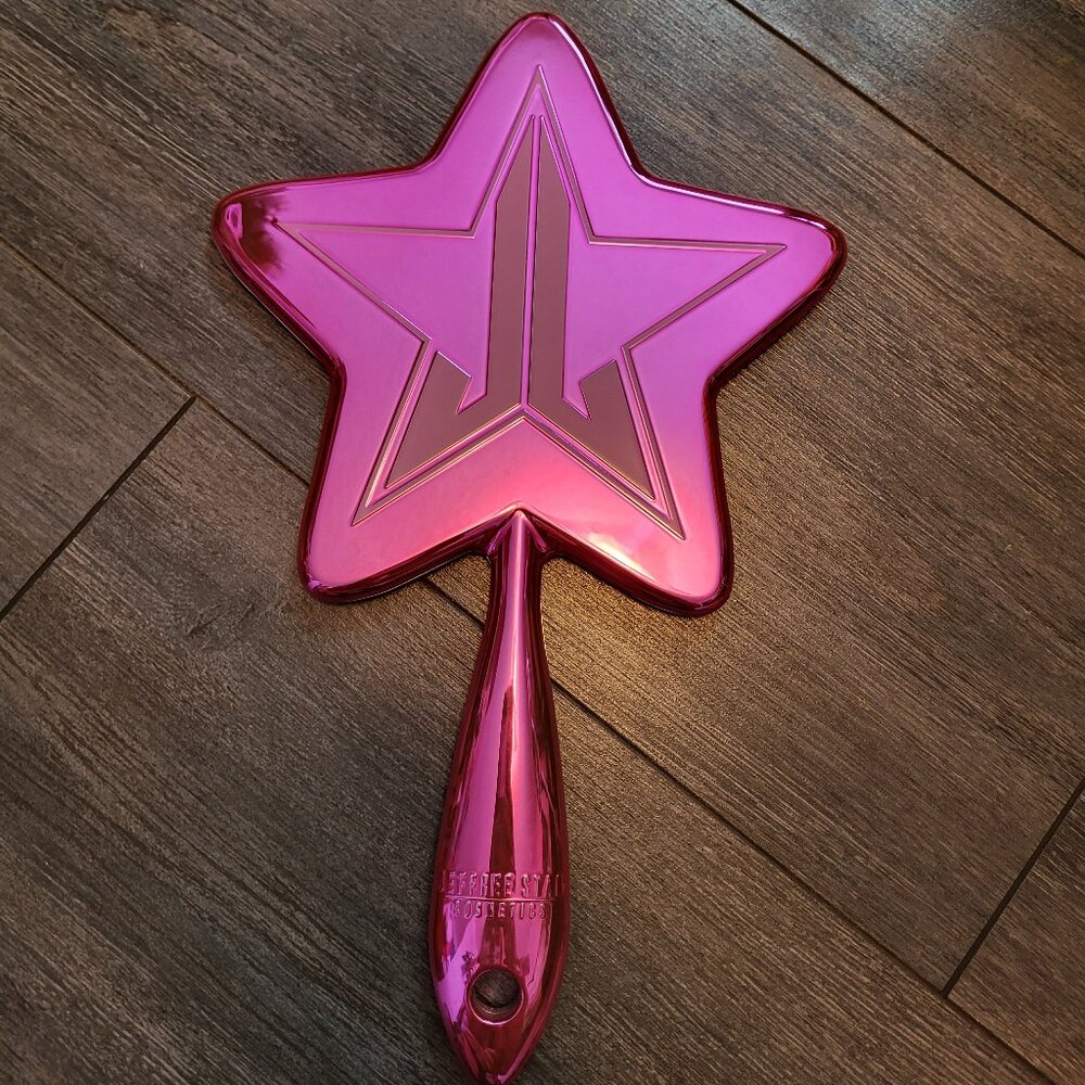 Jeffree Star Pink chrome hand mirror